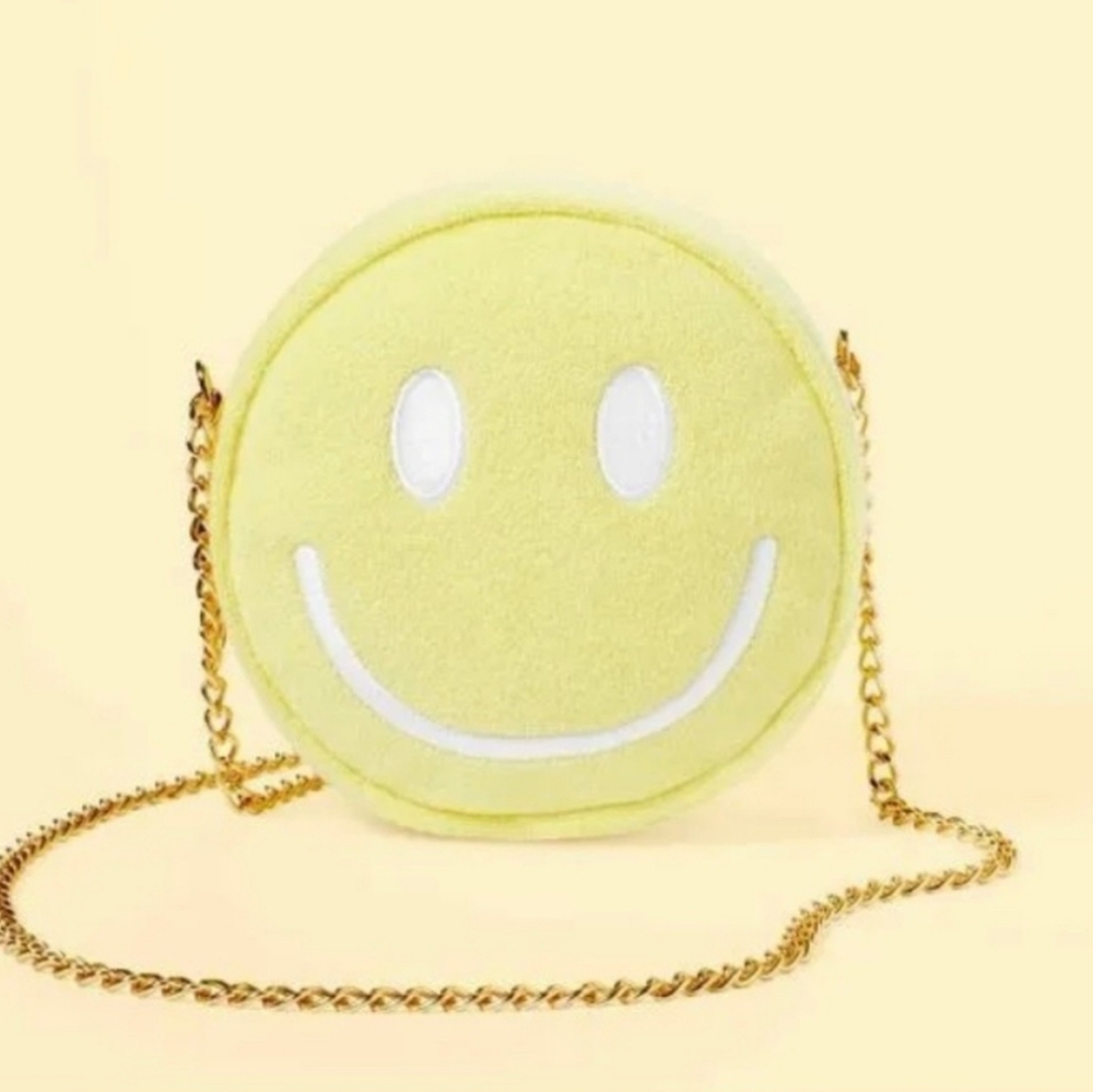 Stoney Clover Lane Yellow Smiley Crossbody Bag